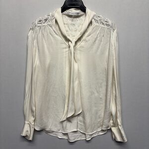 Trina Turk Women Silk Blend Blouse Top Shirt Size Large Long Sleeve C126 -10
